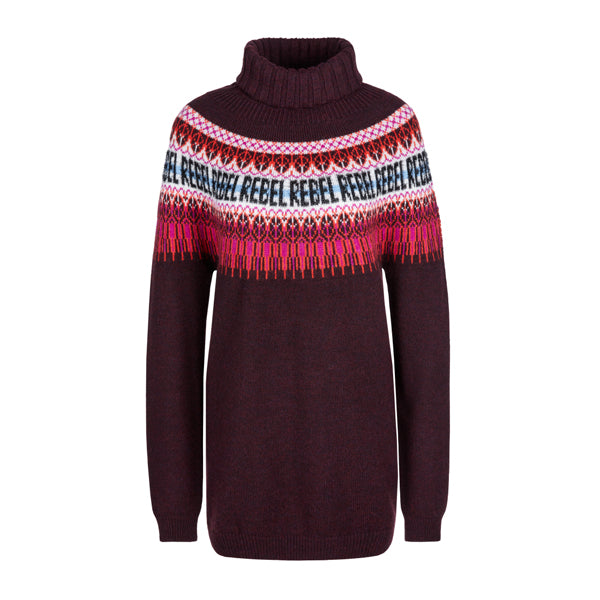 Sweater with ethnic pattern