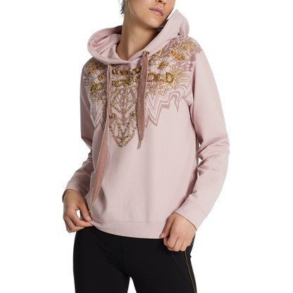 Fitwear sweatshirt with rivets and rhinestones