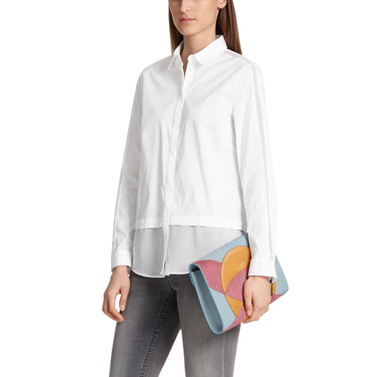 Blouse with silk