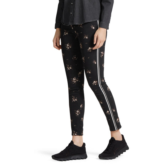 Jeans with gold jacquard